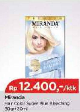 Promo Harga MIRANDA Hair Color Super Blue Bleaching 30 ml - TIP TOP