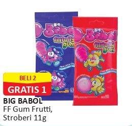 Promo Harga BIG BABOL Filifolly Gum Strawberry, Tutti Fruity 11 gr - Alfamart