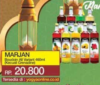 Promo Harga Marjan Syrup Boudoin Kecuali Grenadine 460 ml - Yogya
