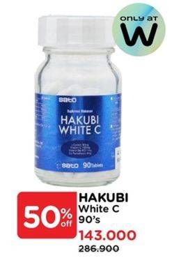 Promo Harga Sato Hakubi White C Suplemen Makanan 90 pcs - Watsons