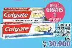 Promo Harga Colgate Toothpaste Total Whitening & Charcoal  - LotteMart