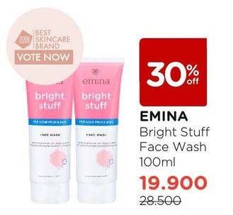 Promo Harga EMINA Bright Stuff Face Wash 100 ml - Watsons