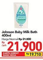 Promo Harga JOHNSONS Baby Bath Milk 400 ml - Carrefour