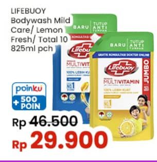 Promo Harga Lifebuoy Body Wash Mild Care, Lemon Fresh, Total 10 850 ml - Indomaret