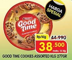 Promo Harga GOOD TIME Chocochips Assorted Cookies Tin 277 gr - Superindo