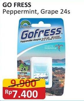 Promo Harga Go Fress Refreshing Oral Care Strips Peppermint, Grape 24 pcs - Alfamart