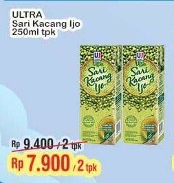 Promo Harga Ultra Sari Kacang Ijo 150 ml - Indomaret