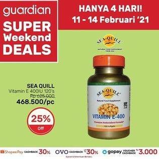 Promo Harga SEA QUILL Vitamin E 400 IU 120 pcs - Guardian