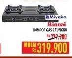 Promo Harga MIYAKO/RINNAI Kompor Gas 2 Tungku  - Hypermart