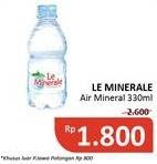 Promo Harga LE MINERALE Air Mineral 330 ml - Alfamidi