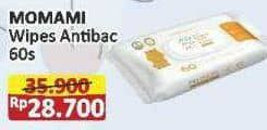 Promo Harga Momami Baby Wipes Anti Bacterial 60 pcs - Alfamart