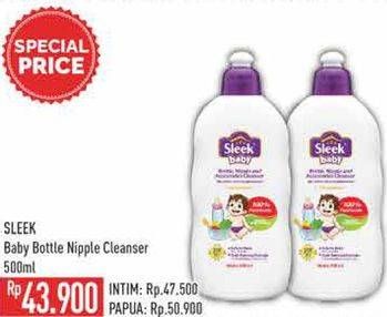 Promo Harga Sleek Baby Bottle, Nipple and Accessories Cleanser 500 ml - Hypermart