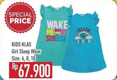 Promo Harga KIDS KLAS Girl Sleep Wear 6, 8, 10  - Hypermart