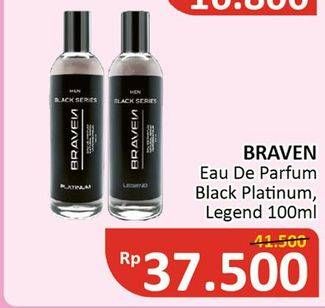 Promo Harga BRAVEN Eau De Parfum Black Black Platinum, Legend 100 ml - Alfamidi