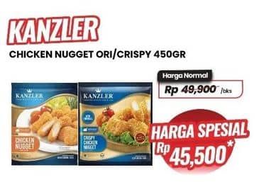 Promo Harga Kanzler Chicken Nugget Crispy, Original 450 gr - Carrefour