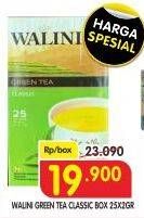 Promo Harga Walini Teh Celup Green Tea Classic Dengan Amplop 25 pcs - Superindo