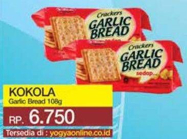 Promo Harga KOKOLA Crackers Garlic Bread 108 gr - Yogya