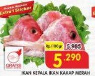 Promo Harga Kepala Ikan Kakap Merah per 100 gr - Superindo