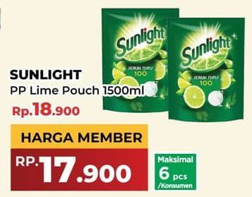 Promo Harga Sunlight Pencuci Piring Jeruk Nipis 100 1500 ml - Yogya