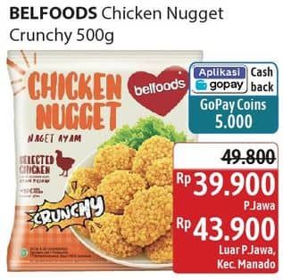 Promo Harga Belfoods Nugget Chicken Nugget Crunchy 500 gr - Alfamidi