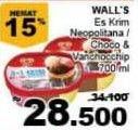 Promo Harga WALLS Ice Cream Neopolitana, Chocolate Vanilla With Chocolate Chip 700 ml - Giant