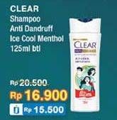 Promo Harga CLEAR Shampoo Ice Cool Mint 125 ml - Indomaret