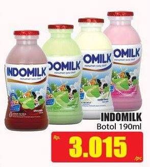 Promo Harga INDOMILK Susu Cair Botol 190 ml - Hari Hari