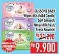 Promo Harga Cussons Baby Wipes Fresh Nourish, Mild Gentle, Naturally Refreshing, Soft Smooth 50 sheet - Hypermart