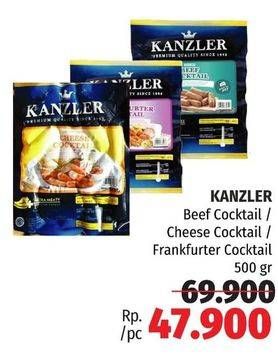 Promo Harga KANZLER Beef Cocktail/ Cheese Cocktail/ Frankfurter Cocktail 500gr  - Lotte Grosir