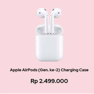 Promo Harga Apple AirPods Generasi Ke-2, With Charging Case  - Erafone