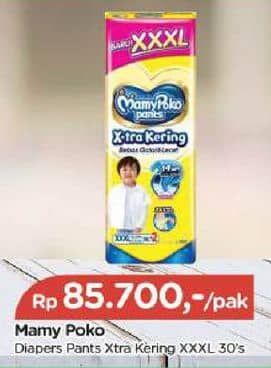 Promo Harga Mamy Poko Pants Xtra Kering XXXL30 30 pcs - TIP TOP