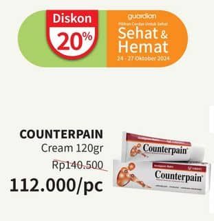 Promo Harga Counterpain Obat Gosok Cream 120 gr - Guardian