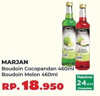 Promo Harga Marjan Syrup Boudoin Cocopandan, Melon 460 ml - Yogya