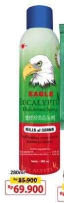 Promo Harga CAP LANG Eagle Eucalyptus Disinfectant Spray 280 ml - Alfamart