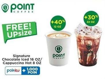 Promo Harga POINT COFFEE Cofee Series Signature Chocolate Iced, Cappuccino  - Indomaret