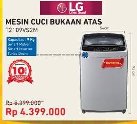 Promo Harga LG T2109VS2M | Washing Machine Top Loading 9kg  - Courts