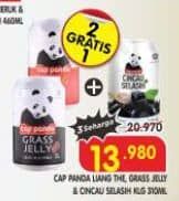 Promo Harga Cap Panda Minuman Kesehatan Cincau, Cincau Selasih 310 ml - Superindo