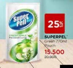 Promo Harga SUPER PELL Pembersih Lantai Fresh Apple 770 ml - Watsons