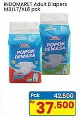 Promo Harga Indomaret Diapers Adult L7, M8, XL6 6 pcs - Indomaret