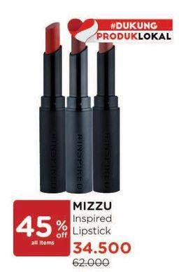 Promo Harga MIZZU Inspired Lipstick All Variants  - Watsons