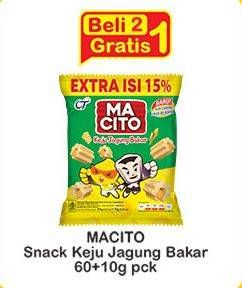Promo Harga Macito Snack Keju Jagung Bakar 70 gr - Indomaret