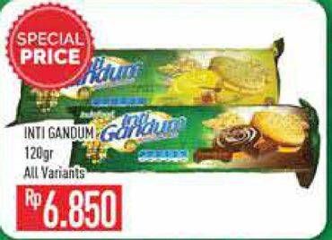 Promo Harga INDOFOOD Biskuit Inti Gandum All Variants 120 gr - Hypermart