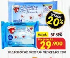 Promo Harga Belcube Cheese Spread Plain 78 gr - Superindo