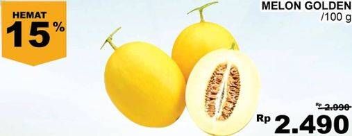 Promo Harga Melon Golden per 100 gr - Giant