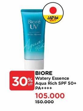 Promo Harga Biore UV Aqua Rich Watery Essence SPF 50 50 gr - Watsons