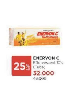 Promo Harga Enervon-c Multivitamin Effervescent 10 pcs - Watsons