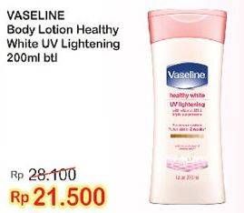 Promo Harga VASELINE Body Lotion Healthy White 200 ml - Indomaret