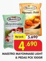 Promo Harga MAESTRO Mayonnaise Pedas, Light 100 gr - Superindo