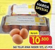 Promo Harga 365 Telur Ayam Negeri 10s/6s  - Superindo