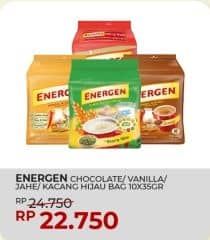 Promo Harga Energen Cereal Instant Chocolate, Vanilla, Jahe, Kacang Hijau per 10 sachet 30 gr - Yogya